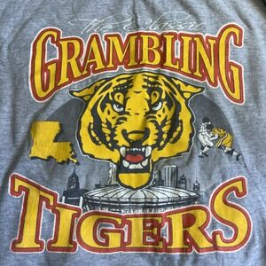 VTG 90s Grambling State University Crewneck Gray Long Sleeve Shirt XXL 2XL HBCU